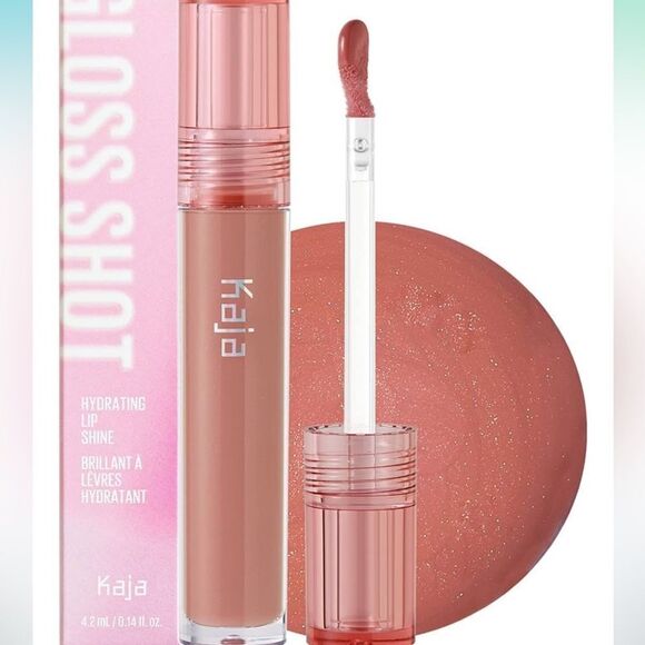 🌻 Kaja 04 Pink Drink Gloss Shot Hydrating Lip Shine New FullSz - Picture 1 of 7
